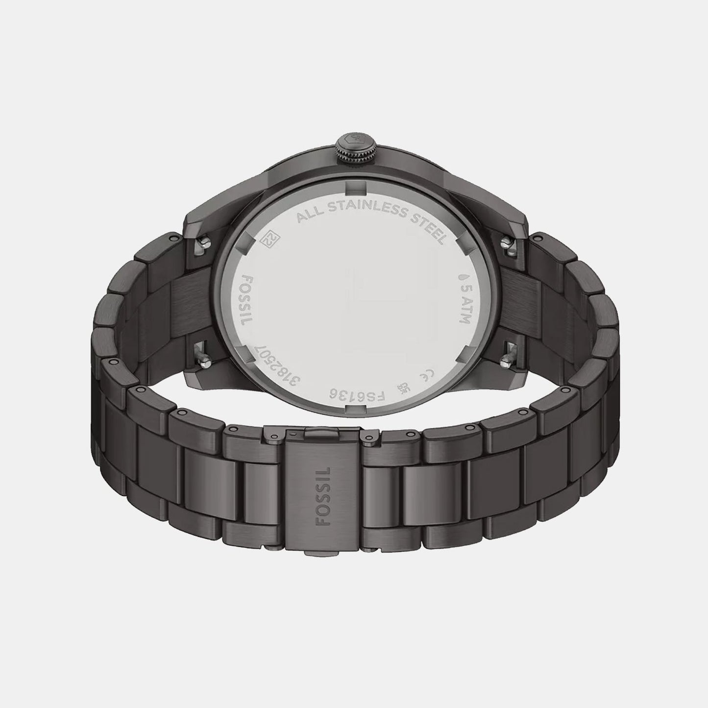Pearson Men Quartz Black Dial Multi-Function Stainless Steel Watch FS6136