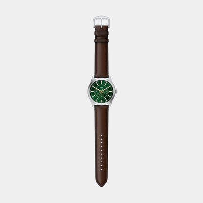 Pearson Men Quartz Green Dial Multi-Function Leather Watch FS6137