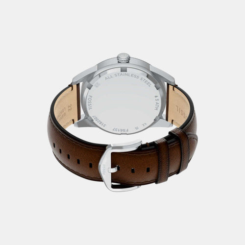 Pearson Men Quartz Green Dial Multi-Function Leather Watch FS6137
