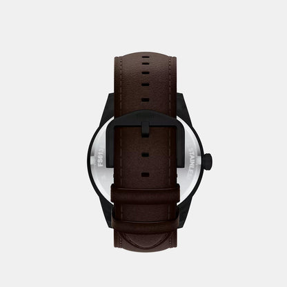 Pearson Men Quartz Black Dial Analog Leather Watch FS6138