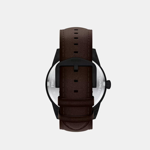 Pearson Men Quartz Black Dial Analog Leather Watch FS6138