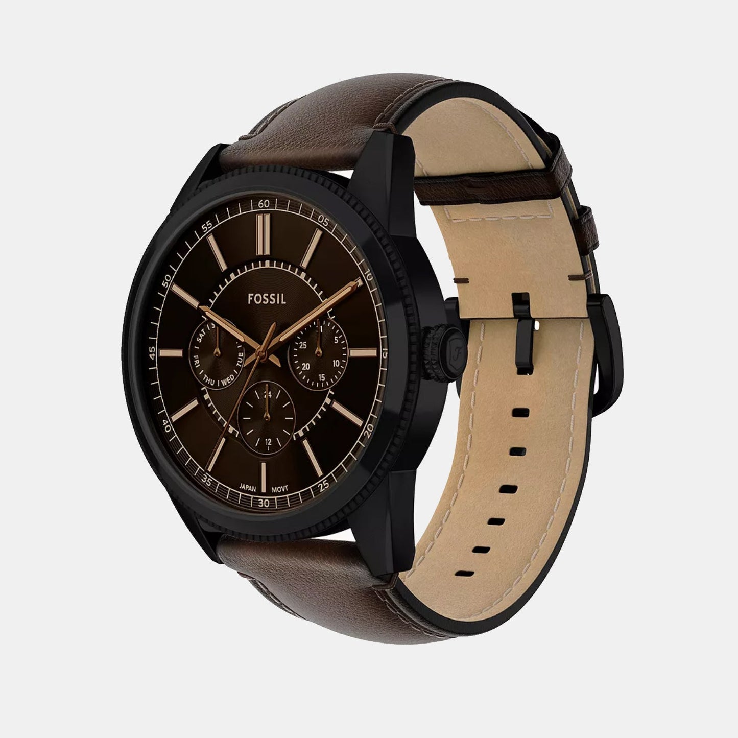 Pearson Men Quartz Black Dial Analog Leather Watch FS6138