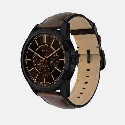 Pearson Men Quartz Black Dial Analog Leather Watch FS6138