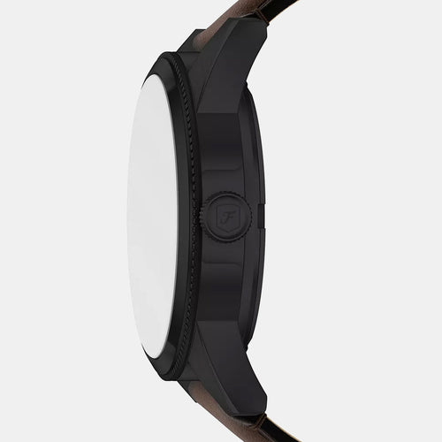 Pearson Men Quartz Black Dial Analog Leather Watch FS6138