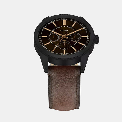 Pearson Men Quartz Black Dial Analog Leather Watch FS6138