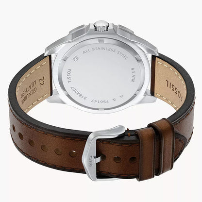 Garrett Men Quartz Green Dial Analog Leather Watch FS6147