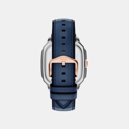 Crosby Men Quartz Blue Dial Analog Leather Watch FS6149