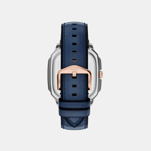 Crosby Men Quartz Blue Dial Analog Leather Watch FS6149