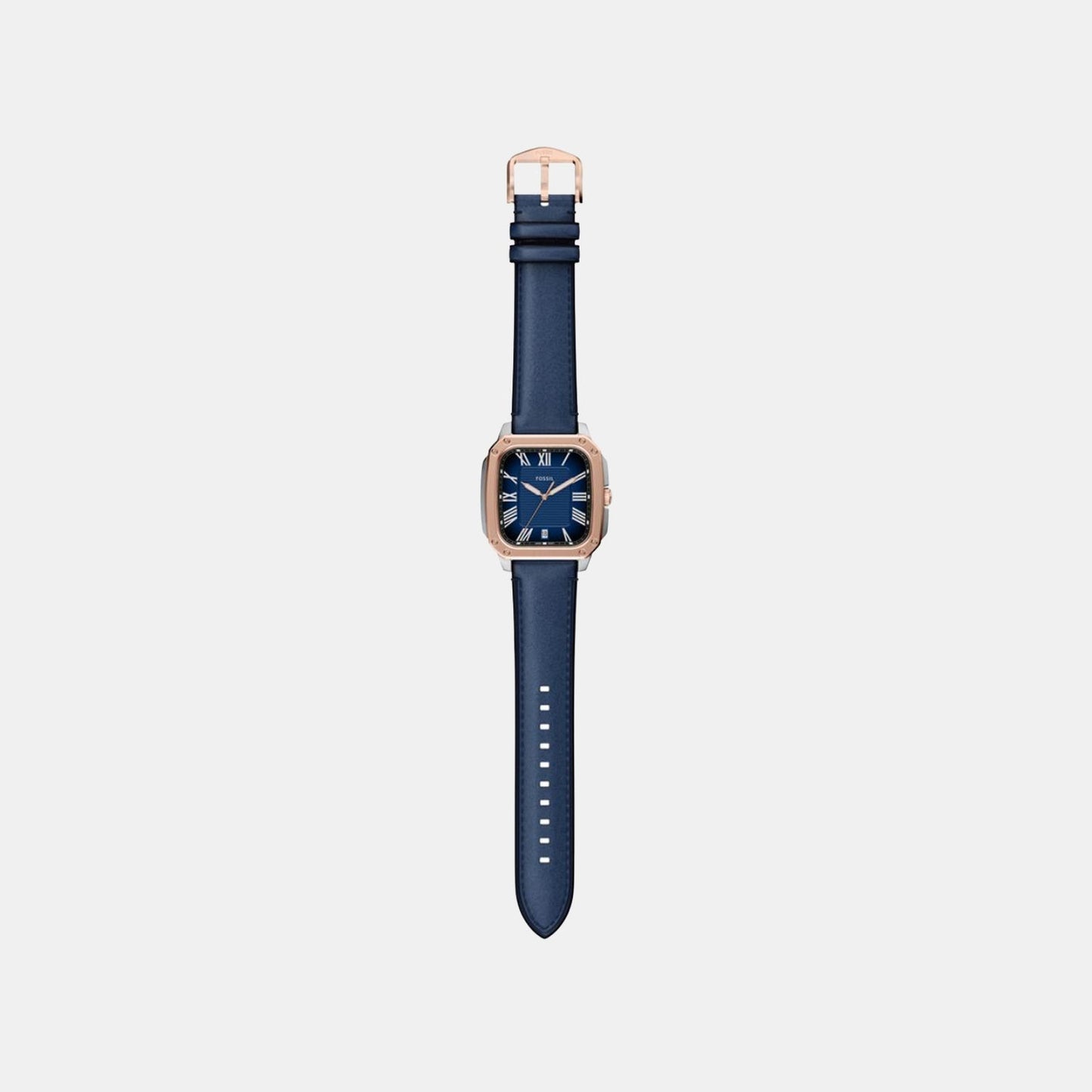 Crosby Men Quartz Blue Dial Analog Leather Watch FS6149