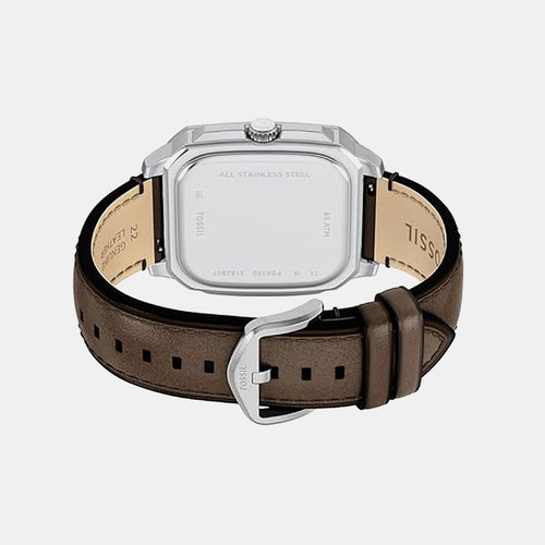 Crosby Men Quartz Green Dial Analog Leather Watch FS6150