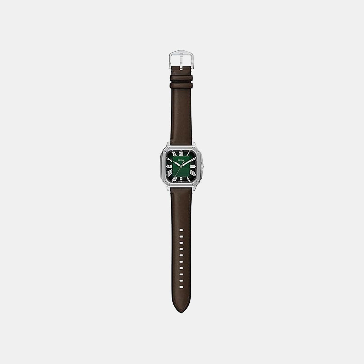 Crosby Men Quartz Green Dial Analog Leather Watch FS6150