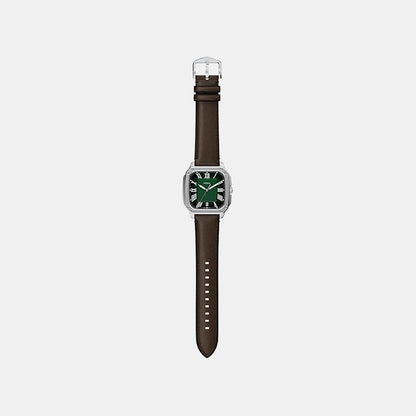 Crosby Men Quartz Green Dial Analog Leather Watch FS6150