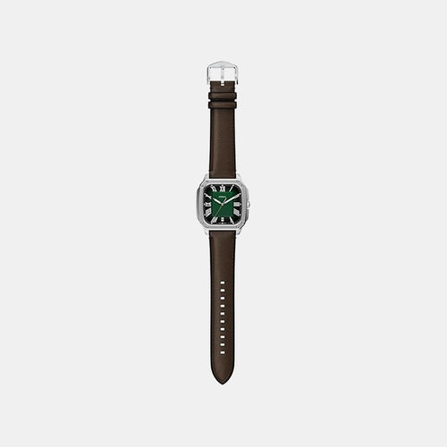 Crosby Men Quartz Green Dial Analog Leather Watch FS6150