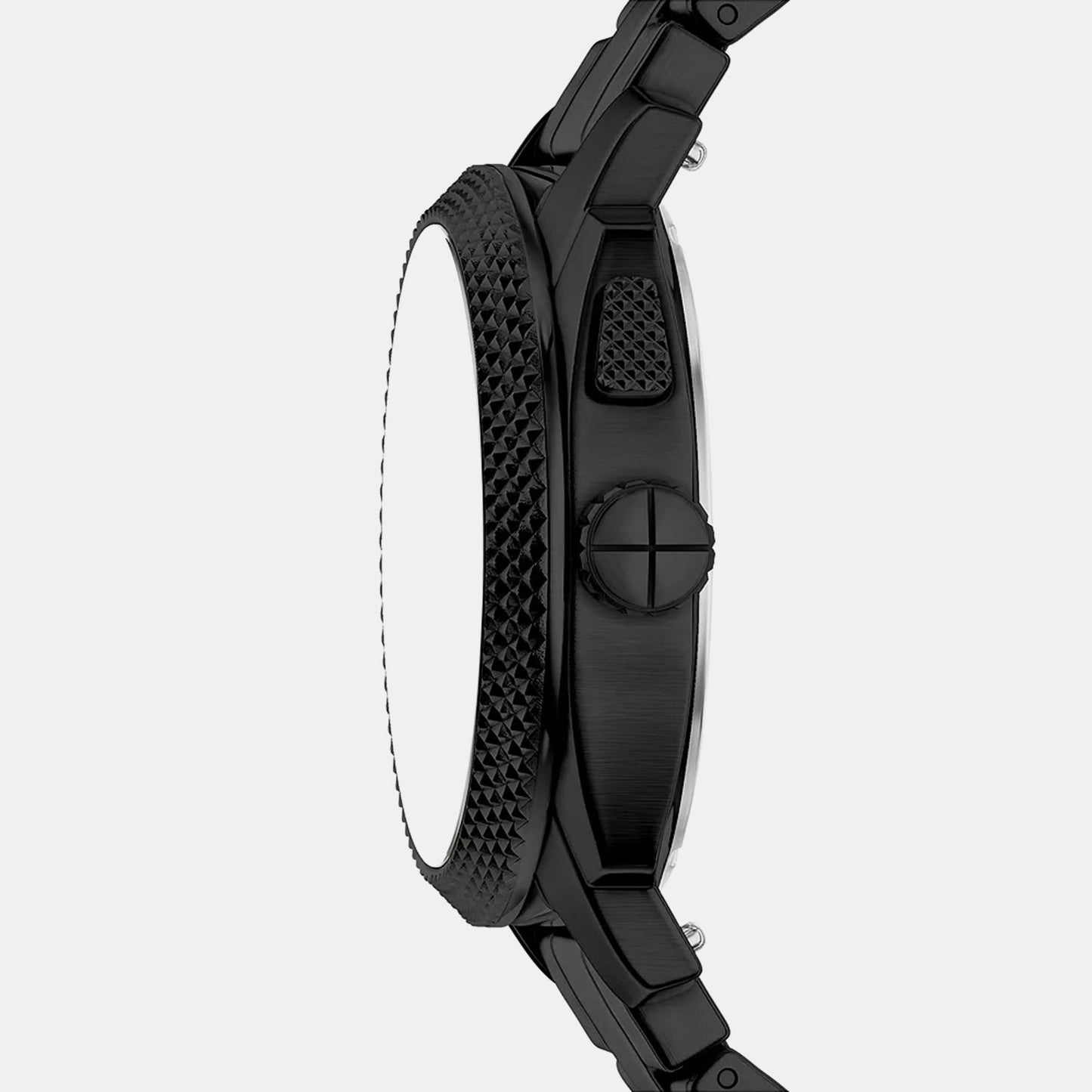 Machine Big Tic Men Quartz Black Dial Analog-Digital Stainless Steel Watch FS6156