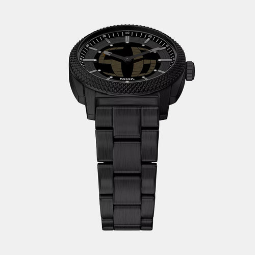 Machine Big Tic Men Quartz Black Dial Analog-Digital Stainless Steel Watch FS6156