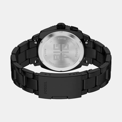 Machine Big Tic Men Quartz Black Dial Analog-Digital Stainless Steel Watch FS6156