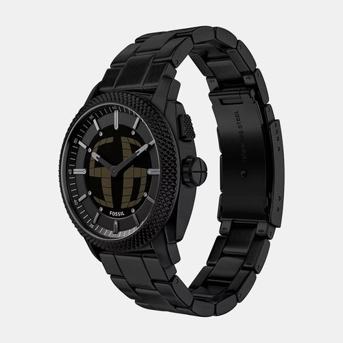 Machine Big Tic Men Quartz Black Dial Analog-Digital Stainless Steel Watch FS6156