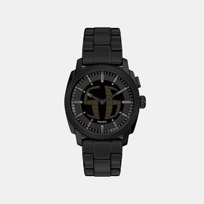 Machine Big Tic Men Quartz Black Dial Analog-Digital Stainless Steel Watch FS6156