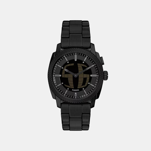 Machine Big Tic Men Quartz Black Dial Analog-Digital Stainless Steel Watch FS6156
