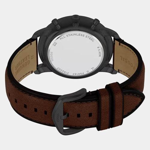 Neutra Men Quartz Brown Dial Chronograph Leather Watch FS6163