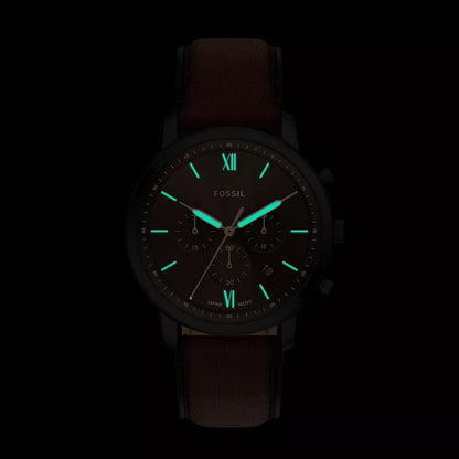 Neutra Men Quartz Brown Dial Chronograph Leather Watch FS6163