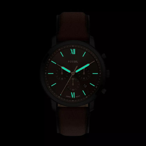 Neutra Men Quartz Brown Dial Chronograph Leather Watch FS6163