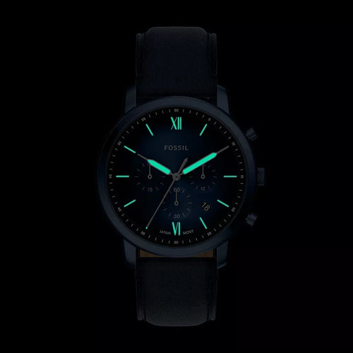 Neutra Men Quartz Blue Dial Chronograph Leather Watch FS6168
