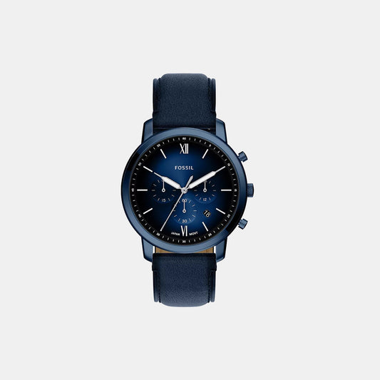 Neutra Men Quartz Blue Dial Chronograph Leather Watch FS6168