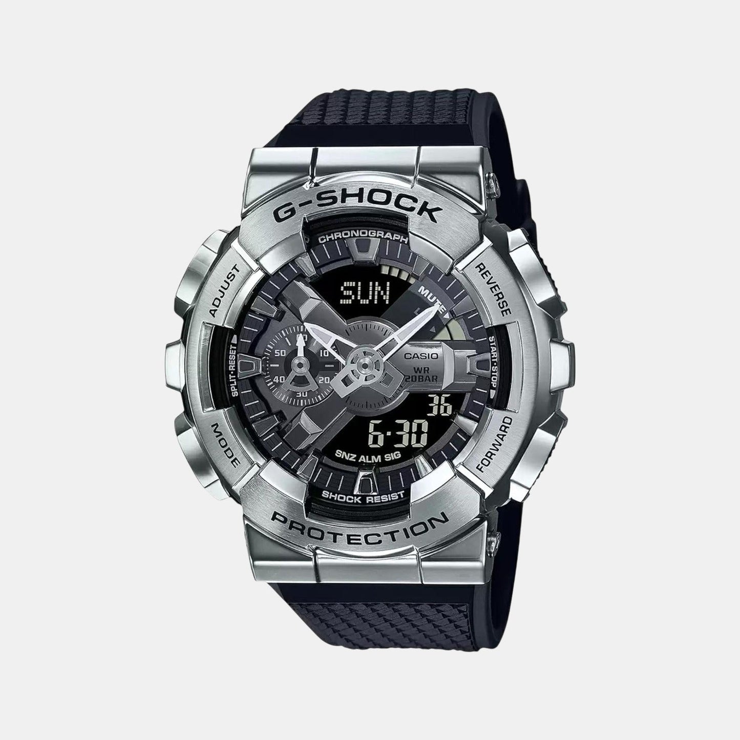 G-Shock Men Quartz Silver Dial Analog-Digital Resin Watch G1051