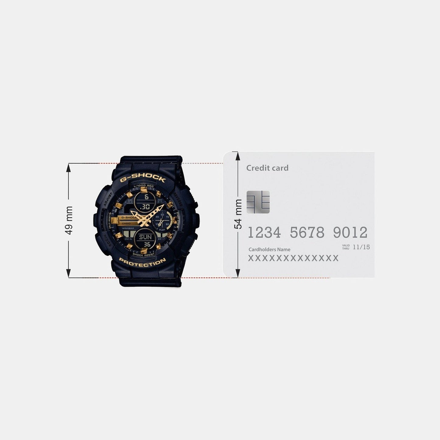 G-Shock Women Quartz Black Dial Analog-Digital Resin Watch G1060