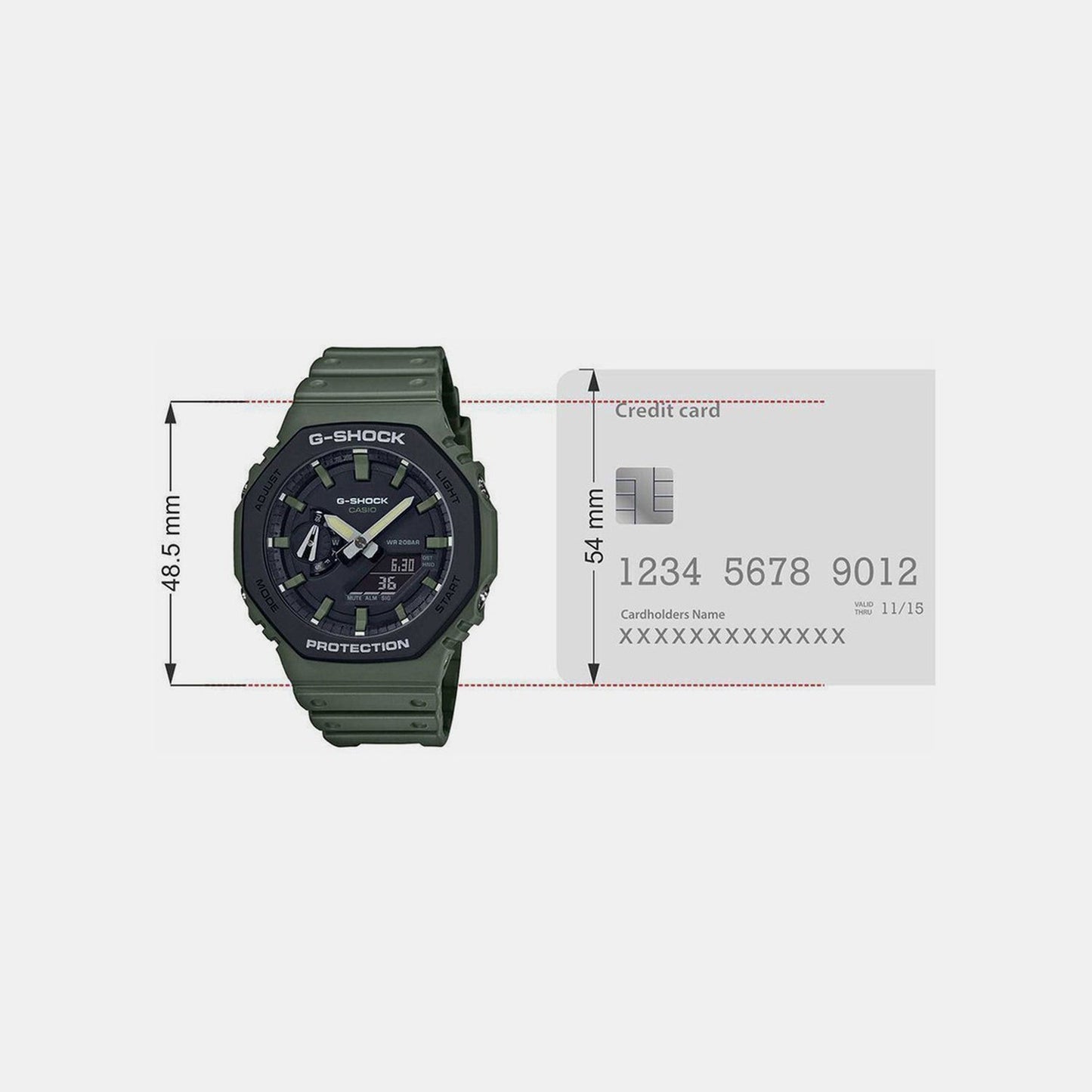 G-Shock Men Quartz Black Dial Analog-Digital Resin Watch G1065