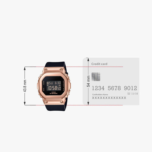 G-Shock Women Quartz Rose Gold Dial Digital Resin Watch G1070