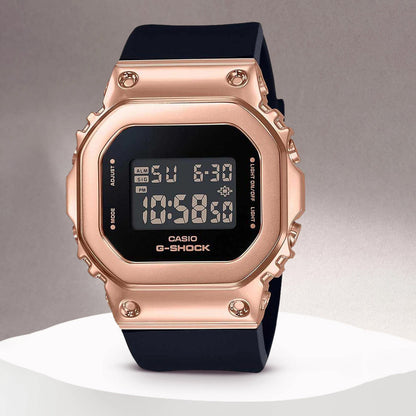 G-Shock Women Quartz Rose Gold Dial Digital Resin Watch G1070