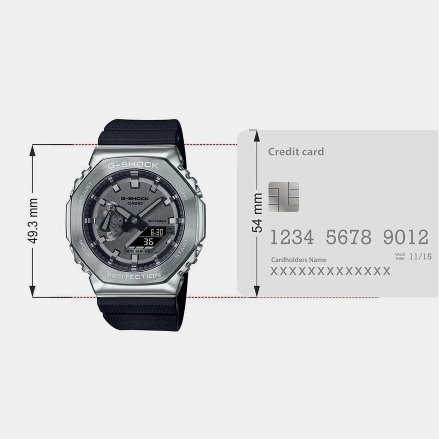G-Shock Men Quartz Grey Dial Analog-Digital Resin Watch G1159