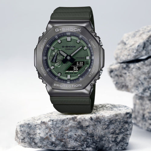 G-Shock Men Quartz Green Dial Analog-Digital Resin Watch G1160