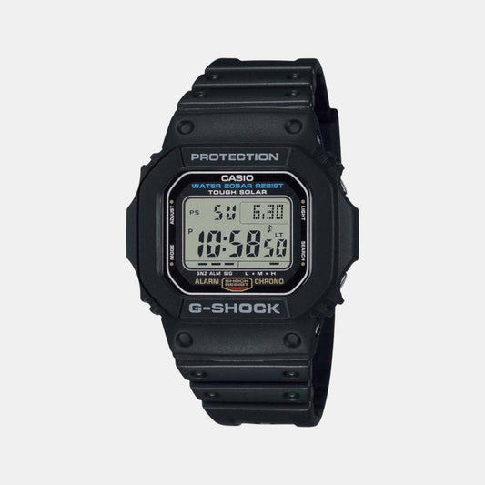 G-Shock Men Solar Black Dial Digital Resin Watch G1166