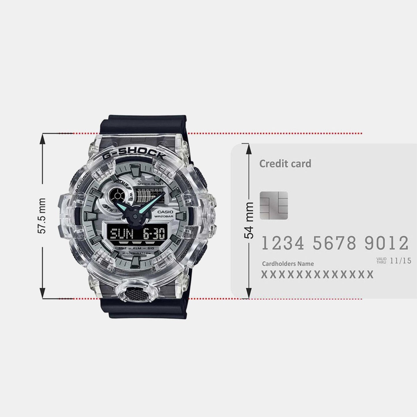 G-Shock Men Quartz Black Dial Analog-Digital Resin Watch G1280