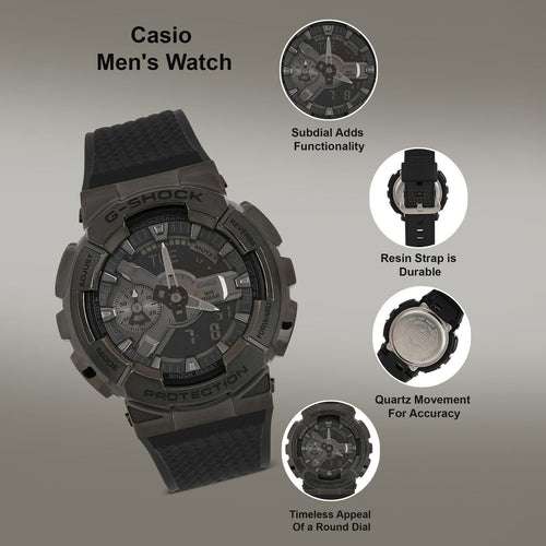 G-Shock Men Quartz Grey Dial Analog-Digital Resin Watch G1370