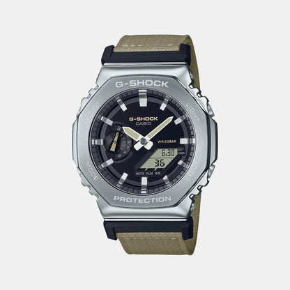 G-Shock Men Quartz Black Dial Analog-Digital Fabric Watch G1372