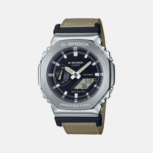 G-Shock Men Quartz Black Dial Analog-Digital Fabric Watch G1372