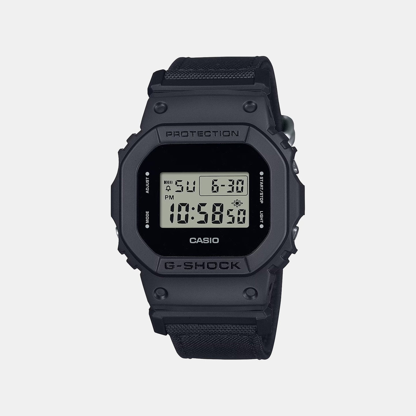 G-Shock Men Quartz Black Dial Digital Fabric Watch G1512