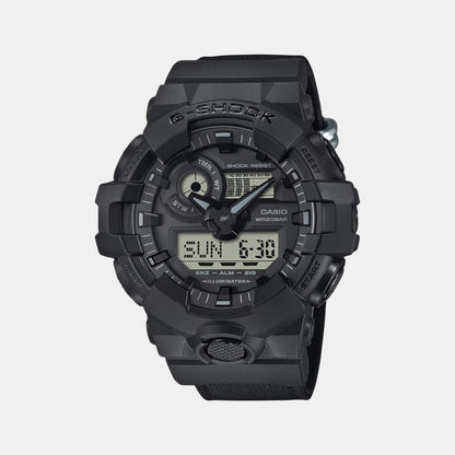 G-Shock Men Quartz Black Dial Analog-Digital Fabric Watch G1525