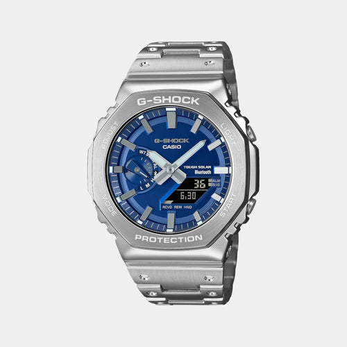 G-Shock Men Quartz Blue Dial Analog-Digital Stainless Steel Watch G1563