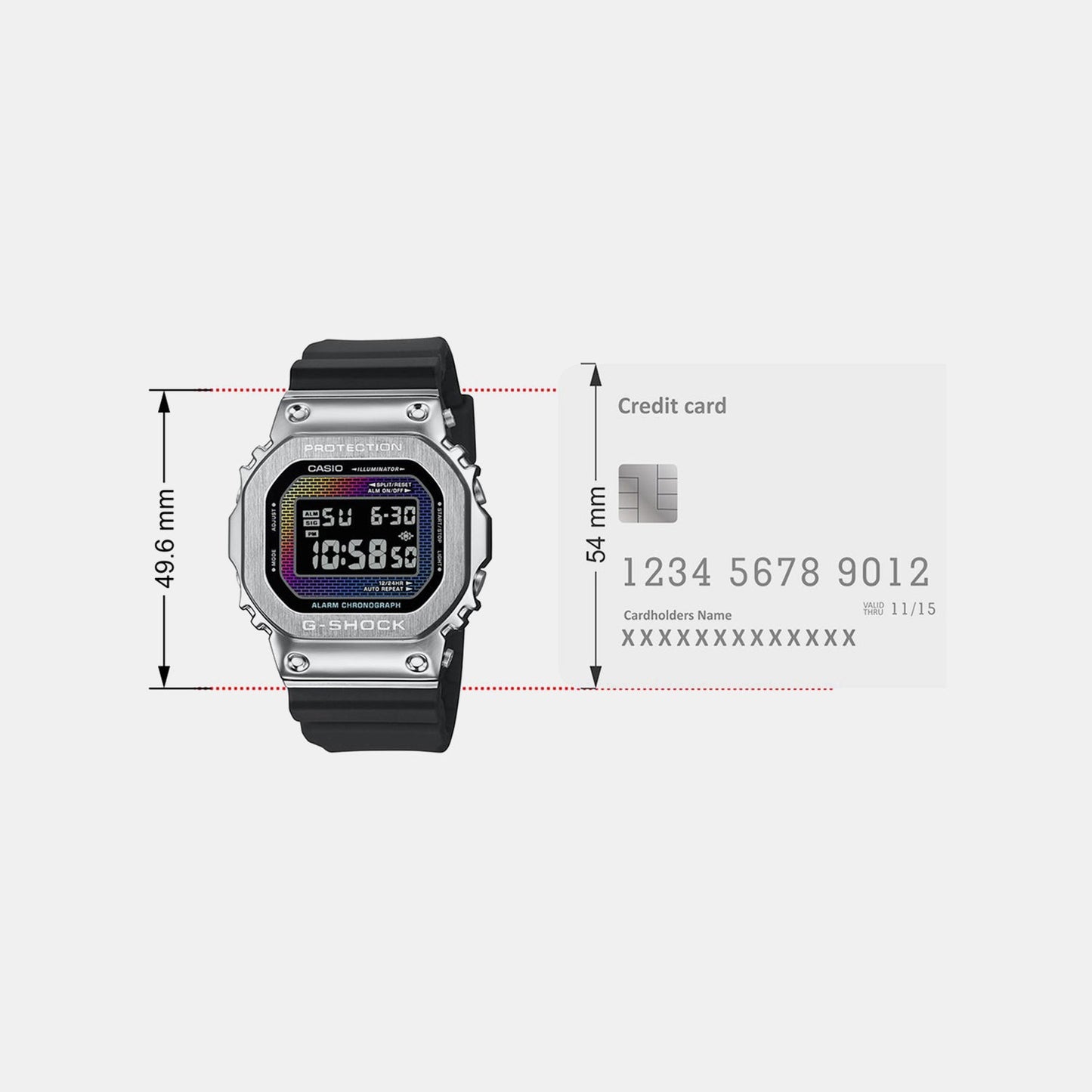 G-Shock Men Quartz Multicolour Dial Digital Resin Watch G1591
