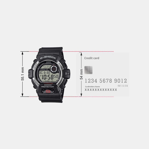 G-Shock Men Quartz Black Dial Digital Resin Watch G1597