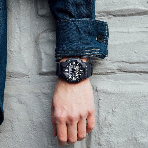 G-Shock Men Quartz Black Dial Analog-Digital Resin Watch G1601