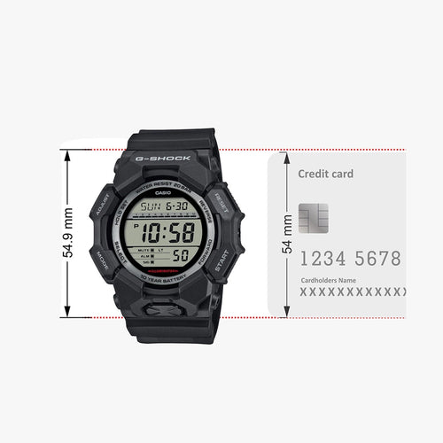 G-Shock Men Quartz Black Dial Digital Resin Watch G1604