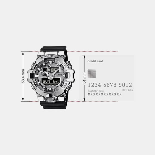 G-Shock Men Quartz Silver Dial Analog-Digital Resin Watch G1607