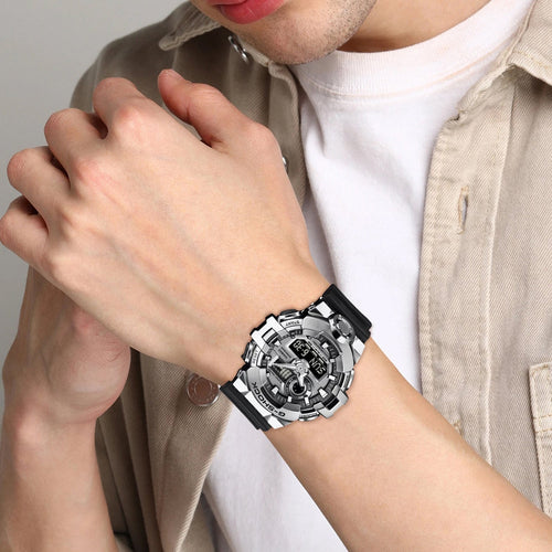 G-Shock Men Quartz Silver Dial Analog-Digital Resin Watch G1607