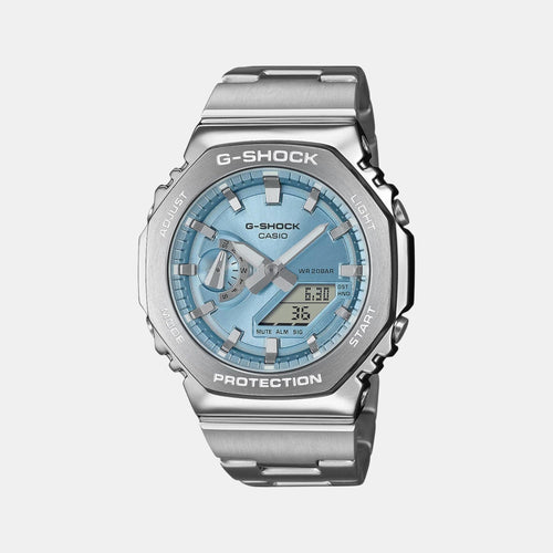 G-Shock Men Quartz Blue Dial Analog-Digital Stainless Steel Watch G1613